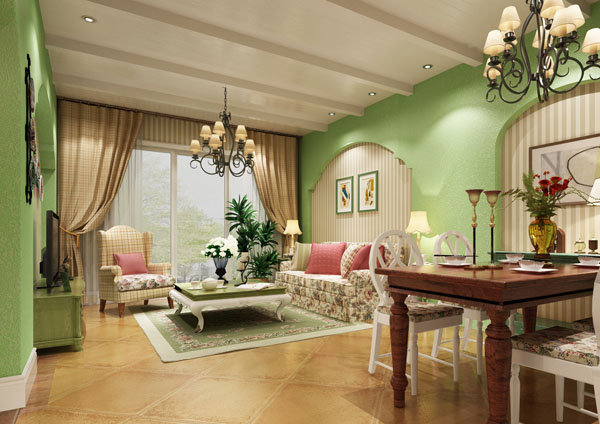 硅藻泥沙發背景墻搭配學幾招